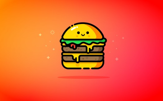 صور اطفال  Cute Double Cheeese Burger 5K Wallpaper كيوت وجميلة