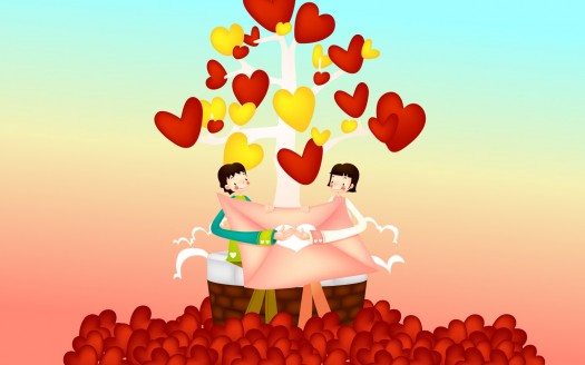صور رومانسية للعشاق  Celebrating Valentines Day Wallpaper حب وغرام