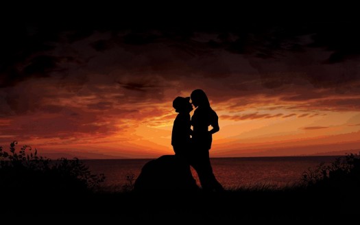 صور رومانسية للعشاق  Great Kiss Wallpaper حب وغرام