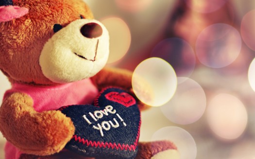 صور رومانسية للعشاق  I Love You Teddy Bear Wallpaper حب وغرام