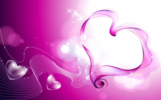 صور رومانسية للعشاق  Pink Love Hearts Smoke Wallpaper حب وغرام