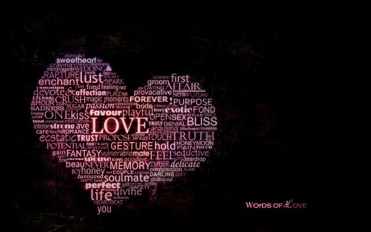 صور رومانسية للعشاق  Words of Love Wallpaper حب وغرام