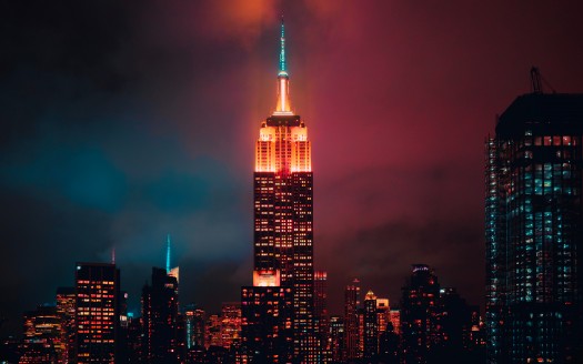 صور مدينة  Empire State Building at Night 5K Wallpaper