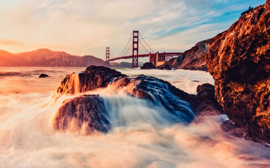 صور مدينة  Golden Gate Bridge Landscape 4K Wallpaper