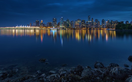 صور مدينة  Vancouver Night Cityscape 4K Wallpaper