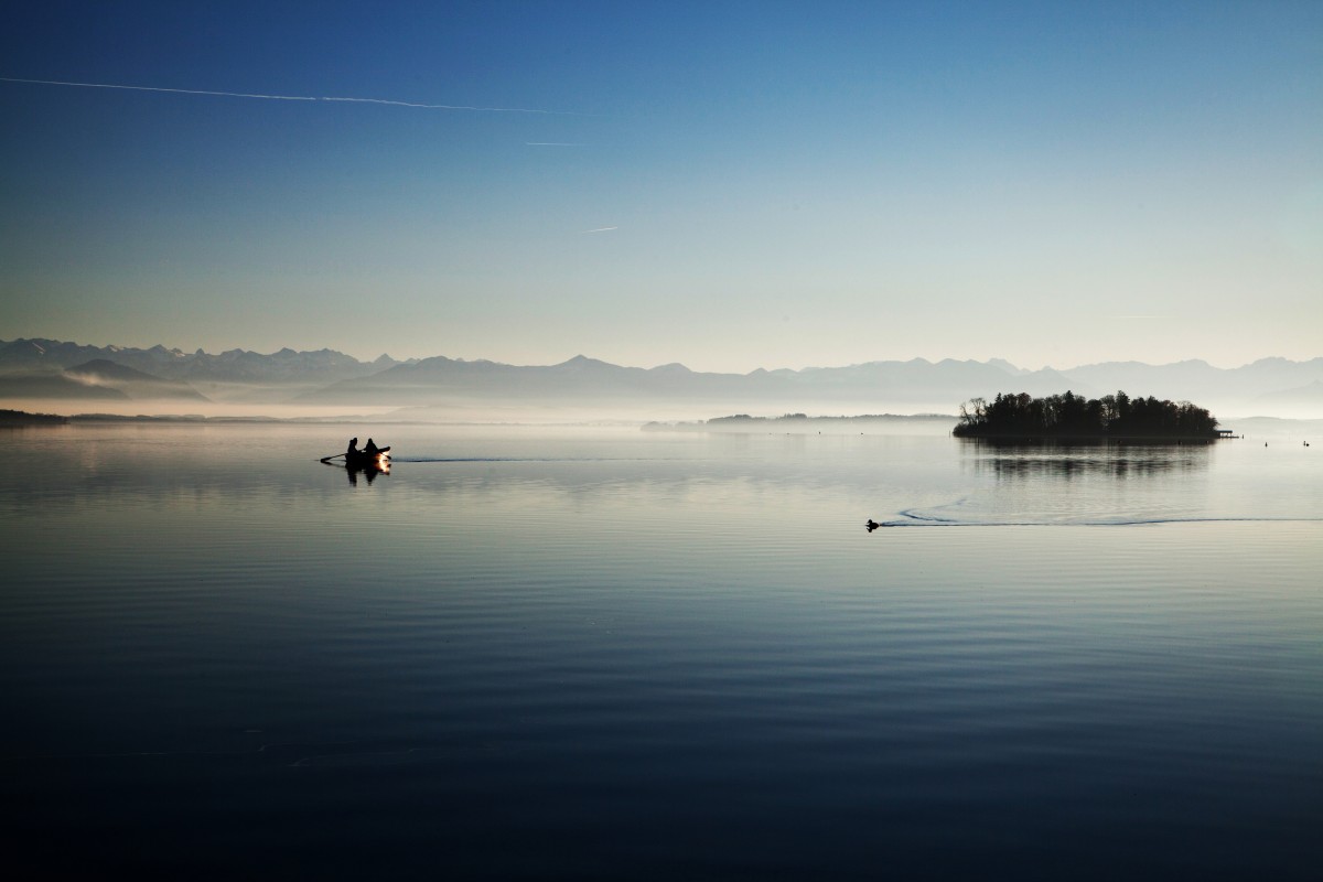 الصورة المجانية عالية الدقة للبحيرة ، ستاربرج ، بافاريا ، بافاريا العليا ، ماوت ، السماء الزرقاء ، وينتي