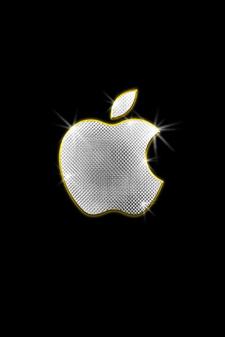 iPhone Wallpaper Apple Logo Bling