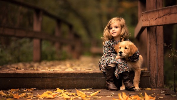 صور اطفال كيوت حلوين جداً  
Little Girl With Golden Retriever Puppy
  بنات كيوت صغار