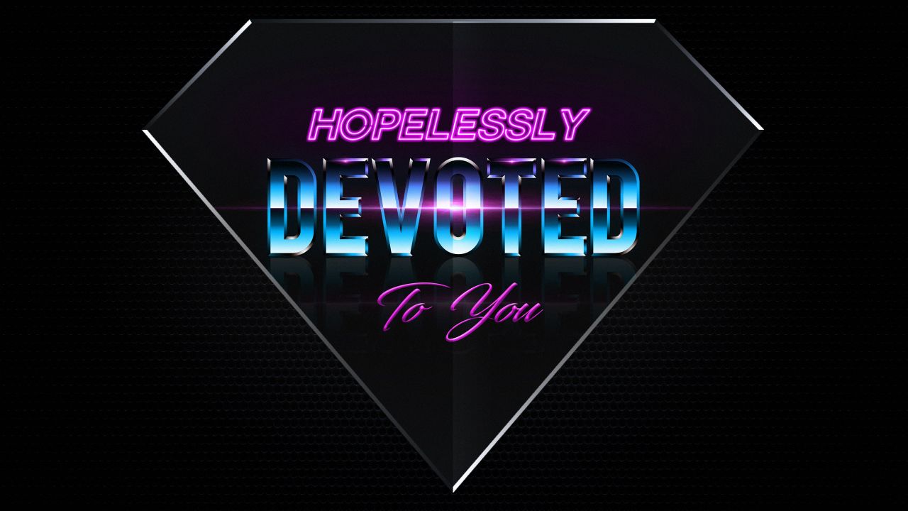 Devoted to you, Hopeless, Neon art, Synthwave, Retrowave, Love quotes, Dark, Black, HD