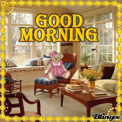 Good Morning Animated Teddy Bear Image