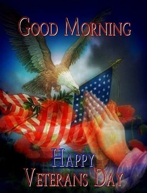Praying Hands Good Morning Happy Veterans Day Quote
