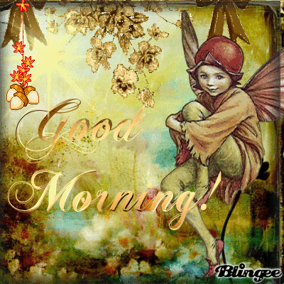 Vintage Fairy Flashing Good Morning Gif