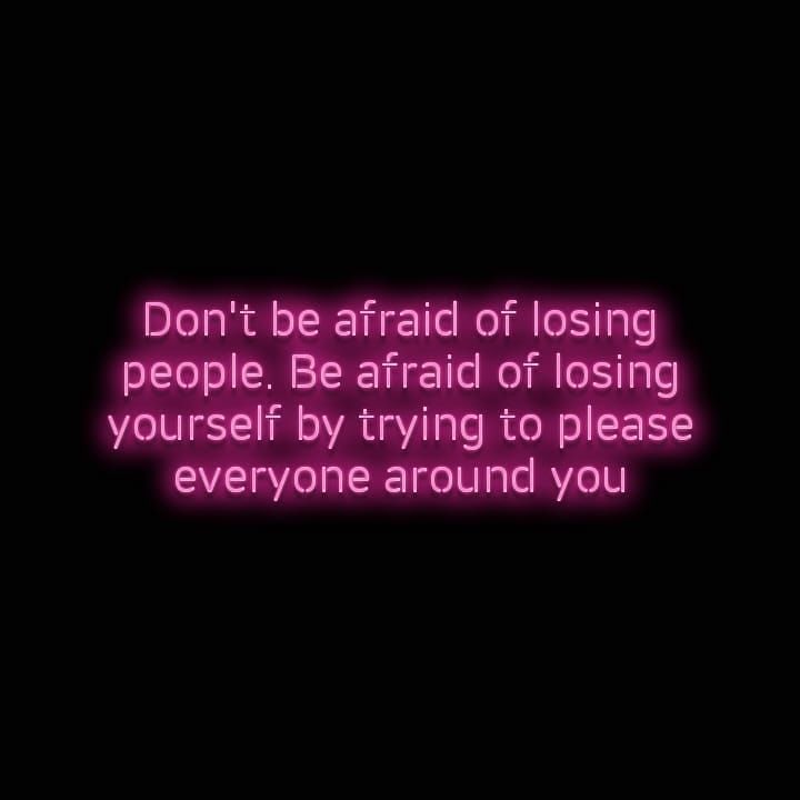 Don't be afraid of losing people