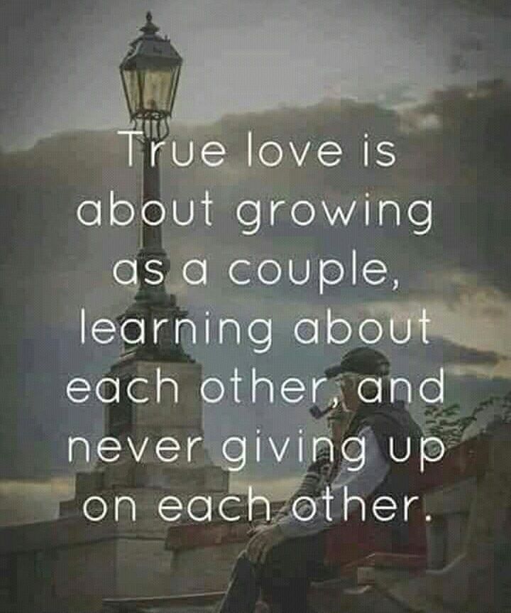True love is about growing as a couple
